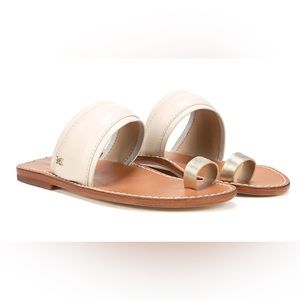 Women’s Sam Edleman Margit Sandal with Toe Ring Cream, Gold, Tan